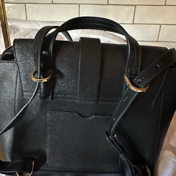 Senreve Black Midi Maestra Bag with Structured Design. Like bee - Picture 10 of 15